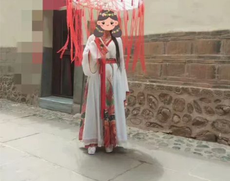 魏晋汉服,只穿过两次,送假发包和图中的鞋子...