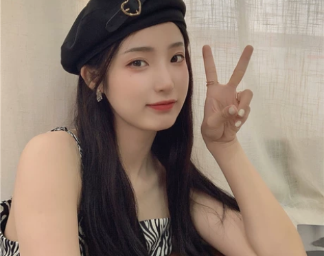 被爱心狙击~黑色甜拽金属贝雷帽女夏季透气复...