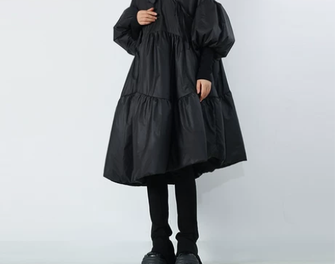 屿白 棉服连衣裙娃娃冬季新中式夹棉系带灯笼...