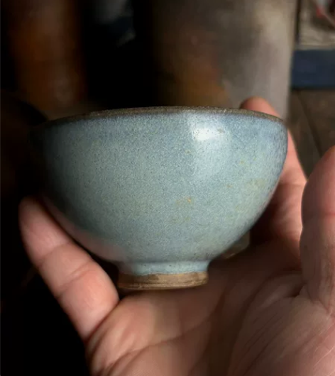 日本老青瓷茶杯，李朝老瓷盏，高丽青瓷，日本...