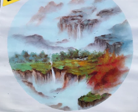 纯手工，风景画、画心60x60cm喜欢的不...