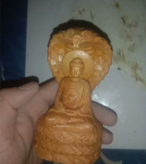 崖柏，实价，木雕，佛，蛇，眼镜蛇木雕摆件，...