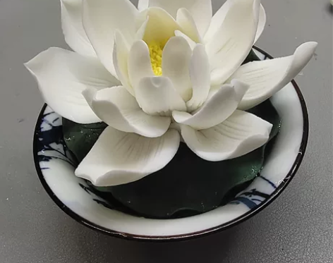 陶瓷莲花香插创意香薰炉家用室内沉香香盘手工...