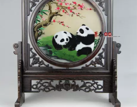 苏绣双面绣屏风摆件成品苏州手工刺绣画精品刺...