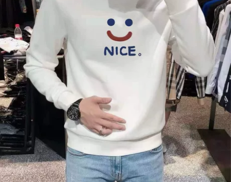 男士新款潮流卫衣长袖秋冬加绒宽松版 时尚卫...