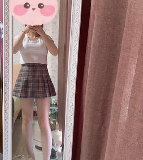 百褶裙女 格子款 二手物品,售出包邮不退换
