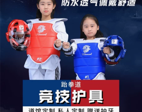 跆拳道护具全套，就用了两次就没练了[流泪]...