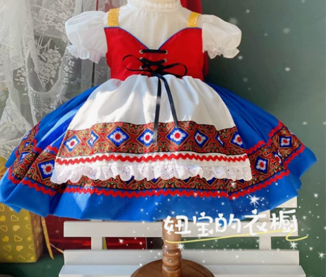 已预订！花姐手作 俄罗斯公主 民族风 红蓝...