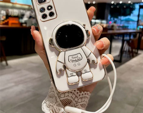 适用于红米note11手机壳宇航员折叠支架...