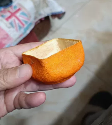 橘皮手做方口主人杯,2022年手工捏制,自...