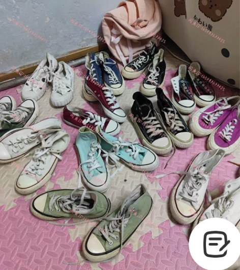 女生帆布鞋运动鞋40元包邮3双,5-7新左...