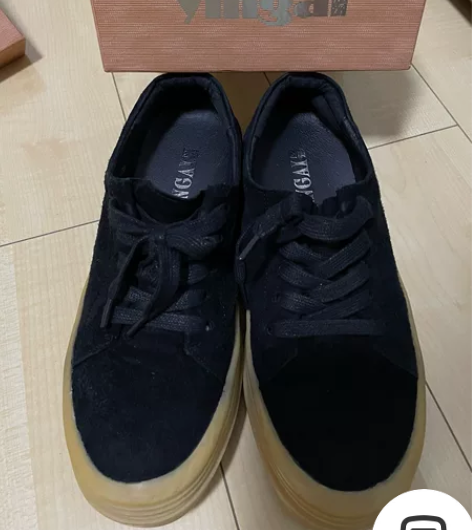 应爱黑色休闲磨毛女松糕防水台鞋子,里外全皮...