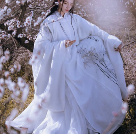 #汉服出租#司南阁 无缘 男女明制白色圆领...