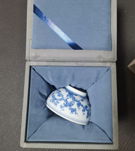 景德镇揖窑揖手然花,松竹梅主人杯,他们家做...