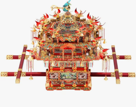 拼酷3D立体拼图花轿金属拼装模型diy抖音