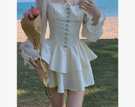 芭比姨 吊带连衣裙女春夏2022新款设计感...