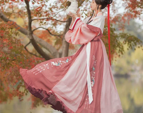 醉雨朵兔莲语汉服女夏季正品女装原创白菜晋制...
