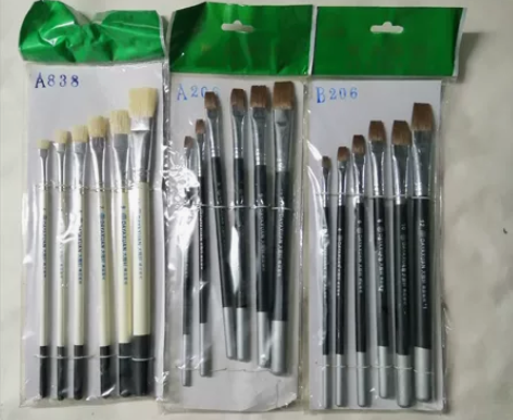 大雅轩水粉画笔二套狼毫一套羊毫，全新。 感...