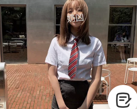 张智妍韩国校服 一套 裙子上衣领带 不单卖...