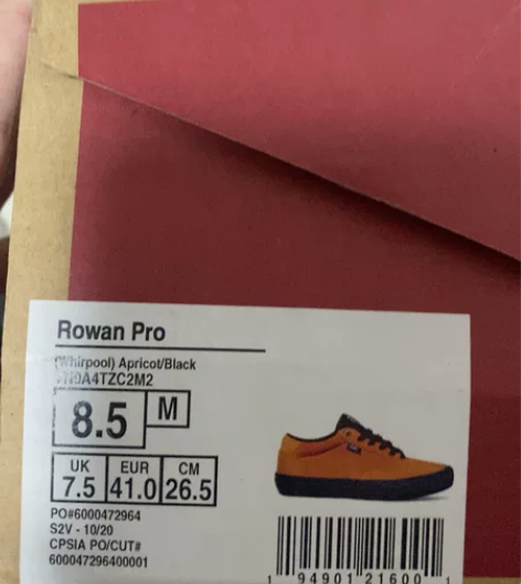Vans rowan pro 尺码:41内...