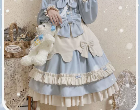 新款洛丽塔裙子兔兔冰淇淋Lolita秋冬宽...