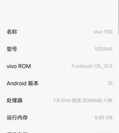 vivo Y30 8加128GB 99新(...