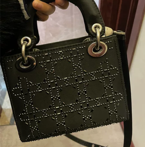 镶钻mini戴妃包手提斜挎小包新款宴会包菱...