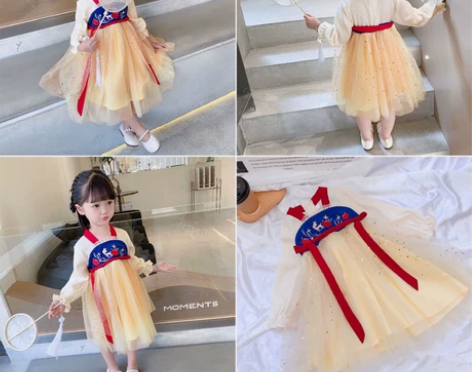【42元包邮，送流苏头饰】 女童汉服白雪公...
