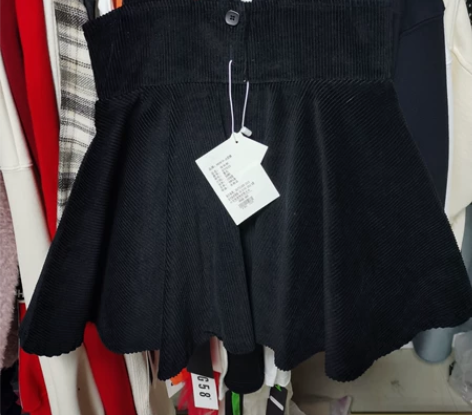 黑色灯芯绒条绒背带裙背心裙100 110...