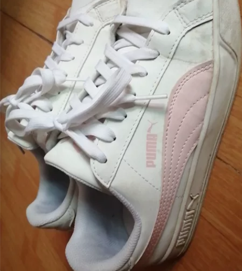 puma女士帆布鞋小白鞋39码 正品，得物...