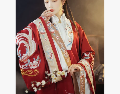 耀春乘黄汉服女冬季正品原创新款拜年服明制婚...