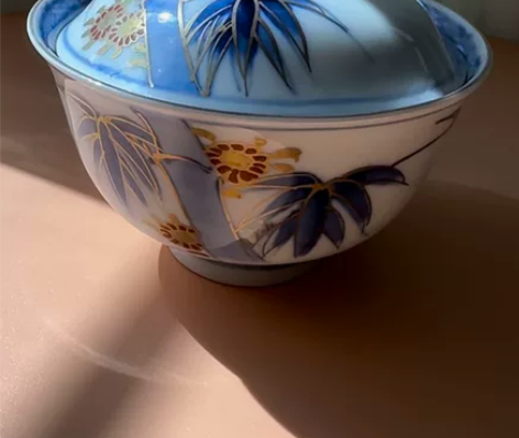 日本伊万里肥前烧盖碗,青花老盖碗 发色很好...