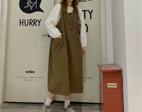 连衣裙子2021新款早春秋韩版显瘦洋气减龄...