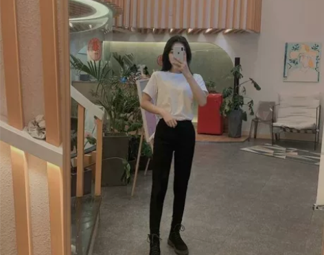 加绒打底裤女外穿2022新款高腰显瘦黑裤铅...
