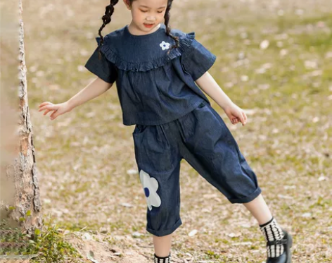 【开学季价】笛牧女童套装2022夏季新款洋...