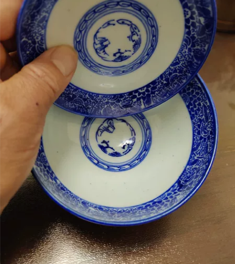 老青花盖杯，够老，年代感十足，一起拍可小刀...