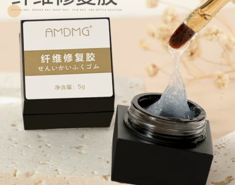 美甲延长加固胶纤维修复修补残甲指甲断裂填补...