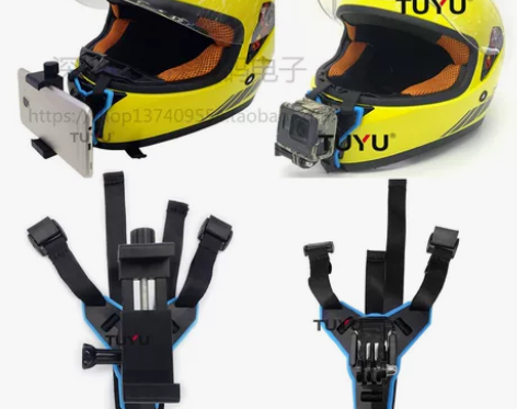 GoPro摩托车头盔下巴手机支架hero5...