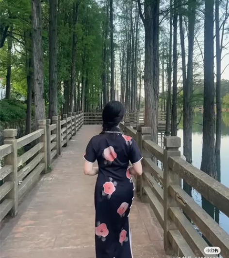丁香巷旗袍黑山茶,不退不换,借小红书的图。...