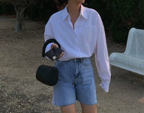HUYIFAN蓝色牛仔短裤女高腰显瘦 夏季...