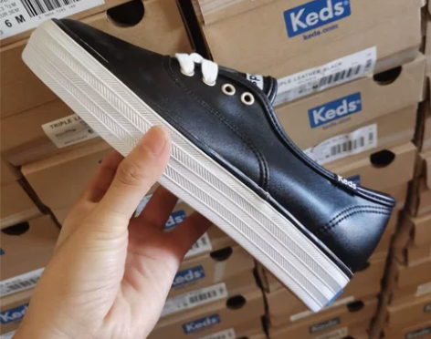 keds黑色牛皮厚底【小码福利,鞋码小一码...