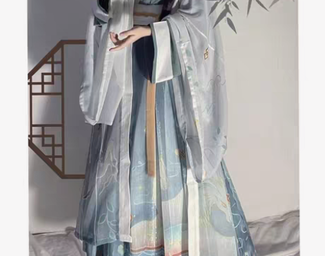 包邮全新汉服男女同款原创汉服魏晋制白泽中国...