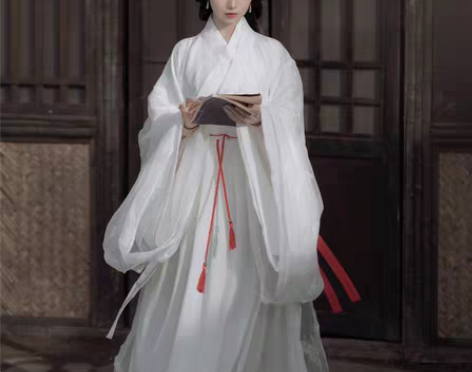 转卖原创汉服女夏白色齐腰襦裙仙气魏晋风神明...