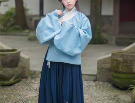 转卖兰若庭原创茕茕白兔设计传统日常汉服女明...