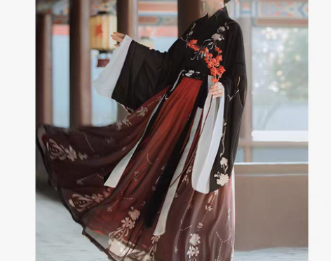 转卖桔屿梧桐落汉服女中国风交领大袖齐腰襦裙...
