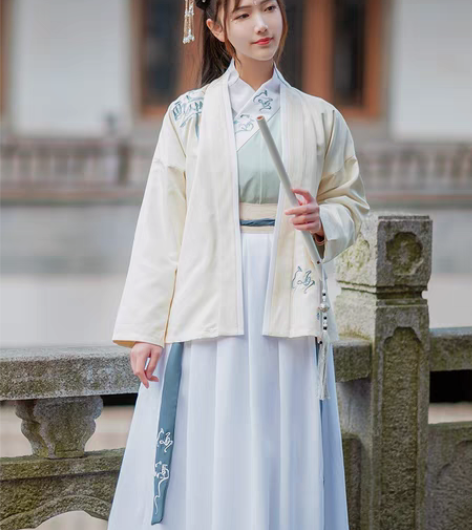 包邮如梦霓裳如梦霓裳汉服女情侣装褙子交领襦...