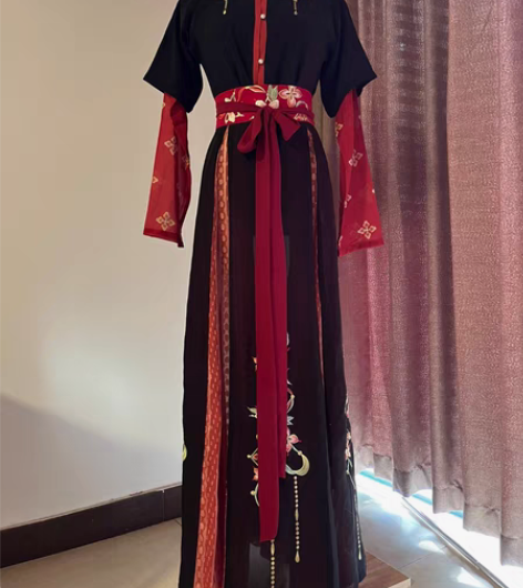 包邮如梦霓裳汉服原创仙气汉服女风交领齐腰襦...