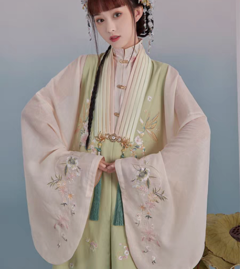 包邮七月夕 青萝 原创早秋新款改良风琴褶比...