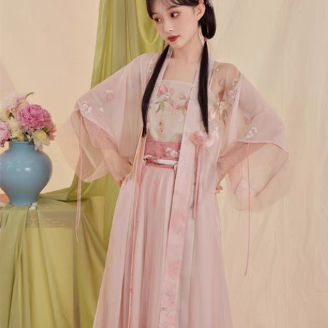 『汉服出租』七月夕宋制汉服 蜜桃初夏 绣花...