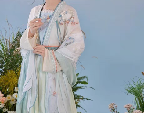 包邮七月夕 幻影无邪 唐制改良短衫绣花吊带...